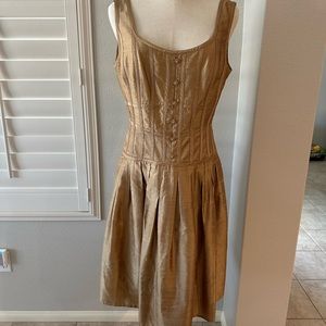 Vintage Kay unger bustier gold dress size 10